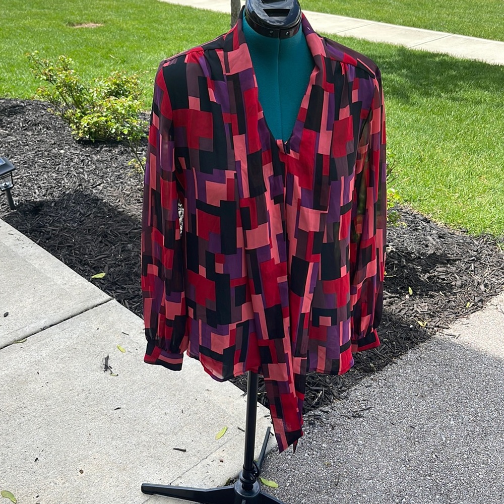 Multicolored Square Blouse